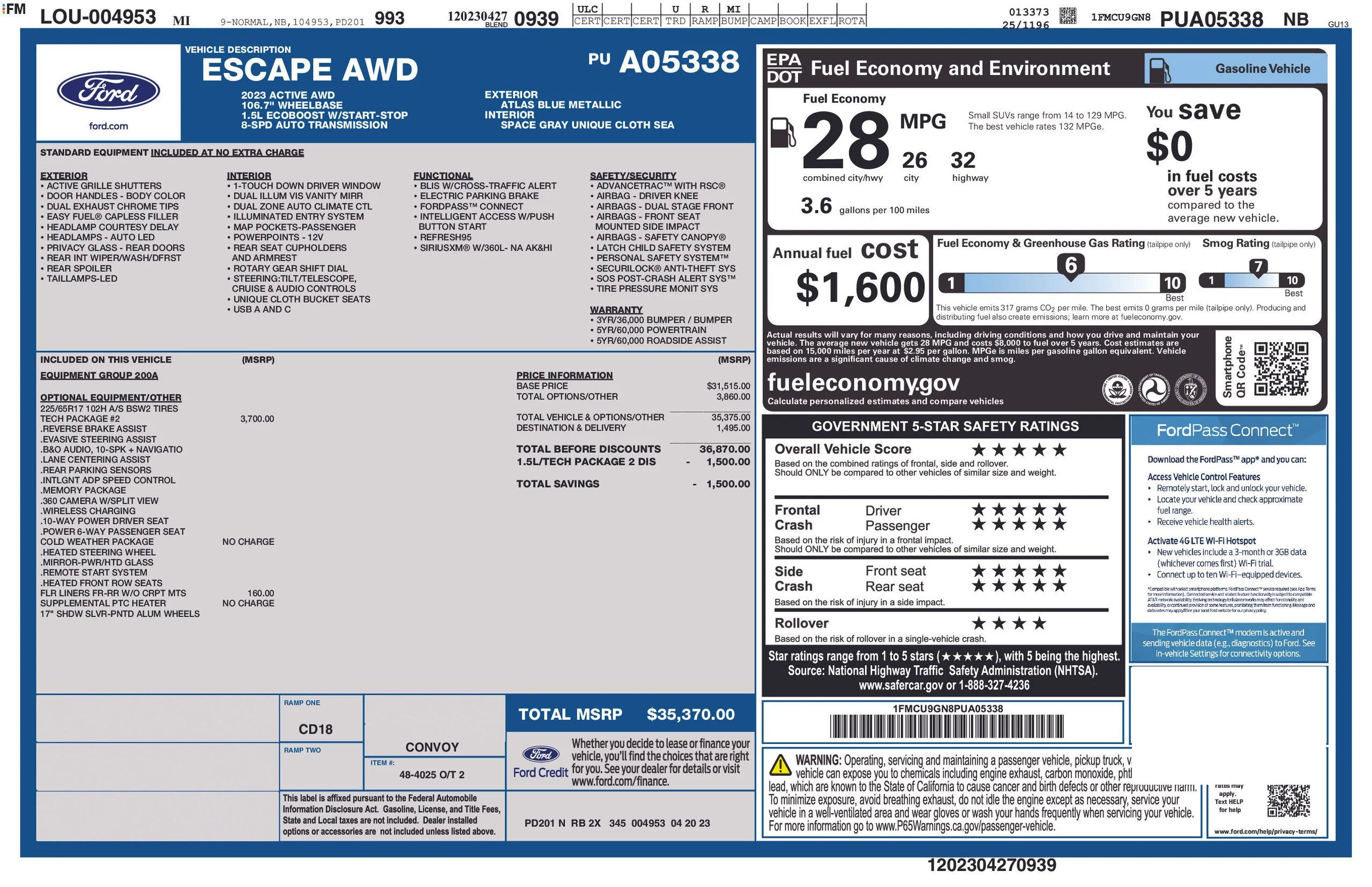 Used 2023 Blue Ford Active image 6