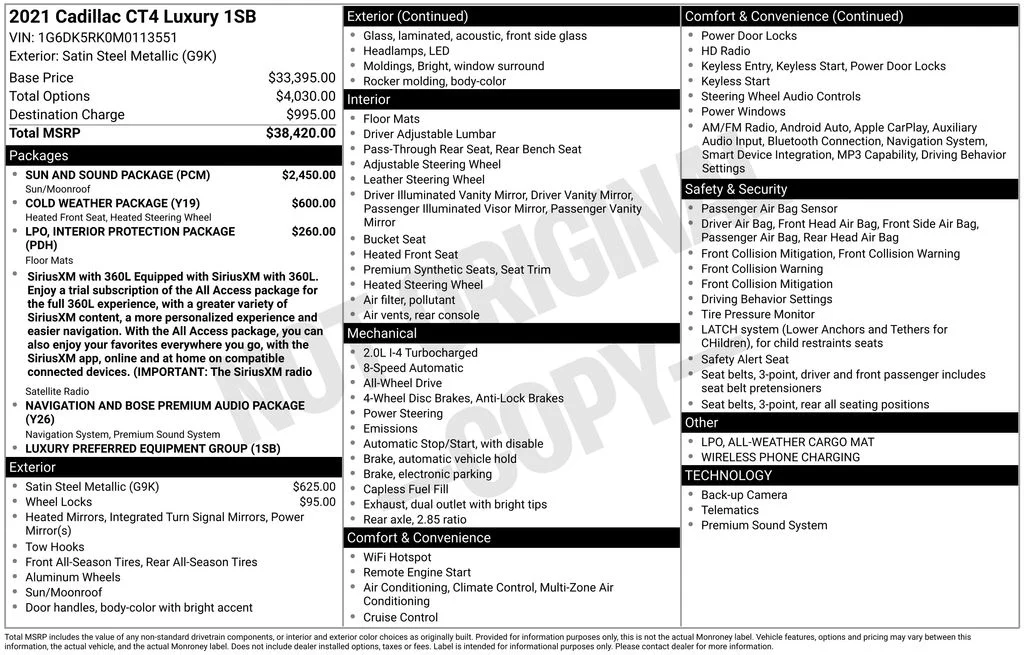 Certified Used 2021 Gray Cadillac Luxury image 5