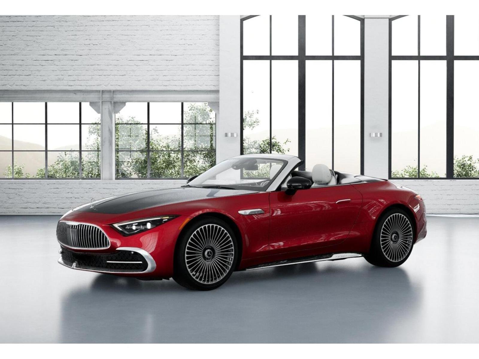 New 2026 MANUFAKTUR garnet red metallic (Red Ambiance) Mercedes-Benz Maybach SL 680 Monogram Series image 80