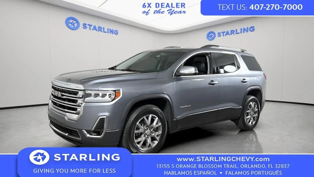 Certified Used 2021 SATIN STEEL METALLIC GMC SLT image 2