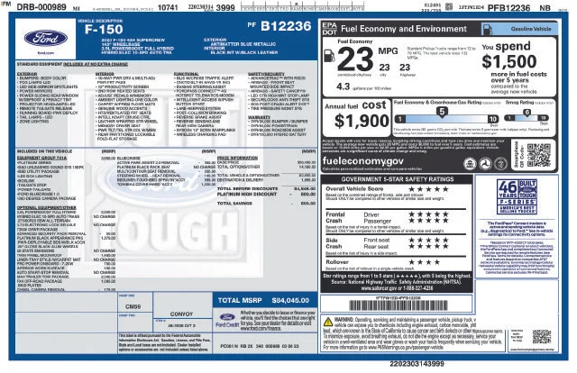Used 2023 Blue Ford Platinum image 5