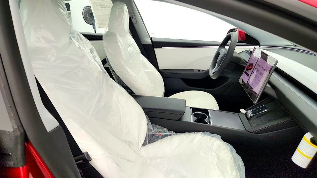 Used 2026 Ultra Red Tesla Long Range RWD w/ White & Black Premium Interior image 26
