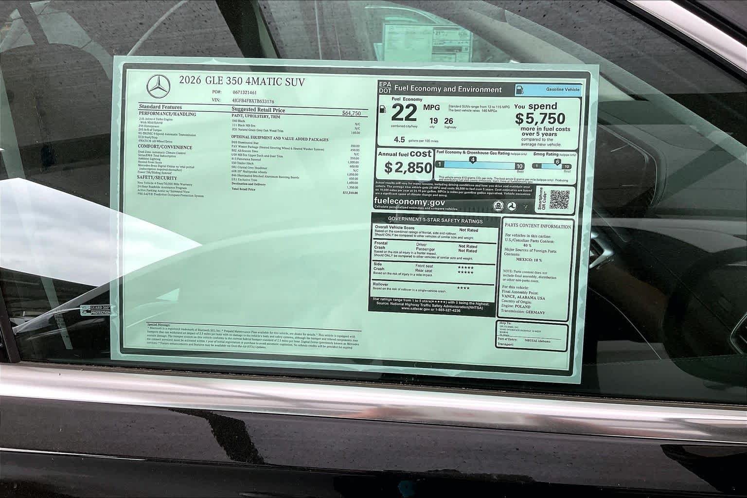 New 2026 Black Mercedes-Benz GLE 350 image 16
