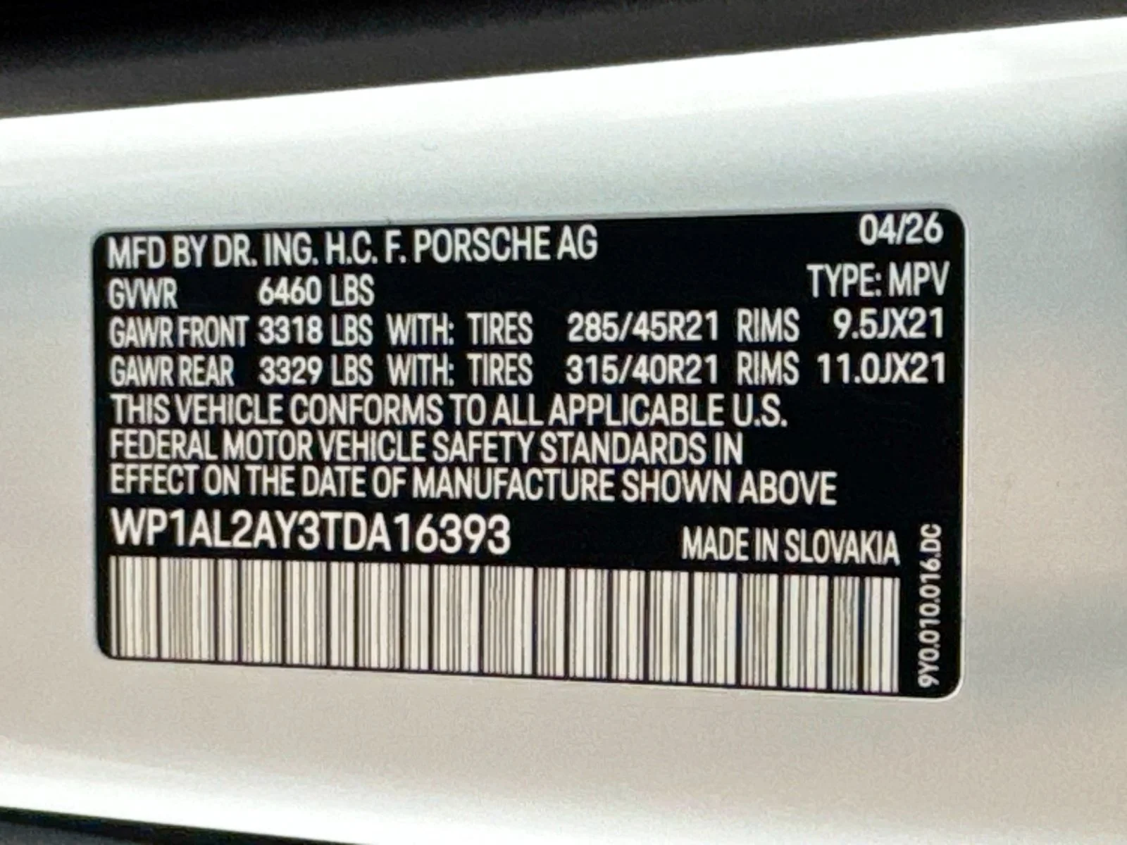 New 2026 Carrara White Metallic Porsche S image 26
