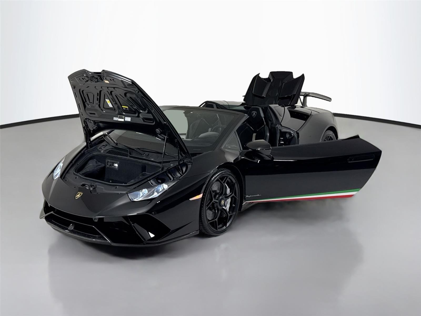 Used 2018 Nero Noctis Lamborghini Performante Spyder | Carbon Buckets | Branding Pkg image 44