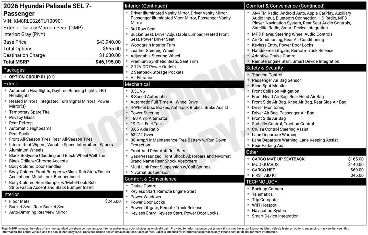 New 2026 Red Hyundai SEL AWD image 27