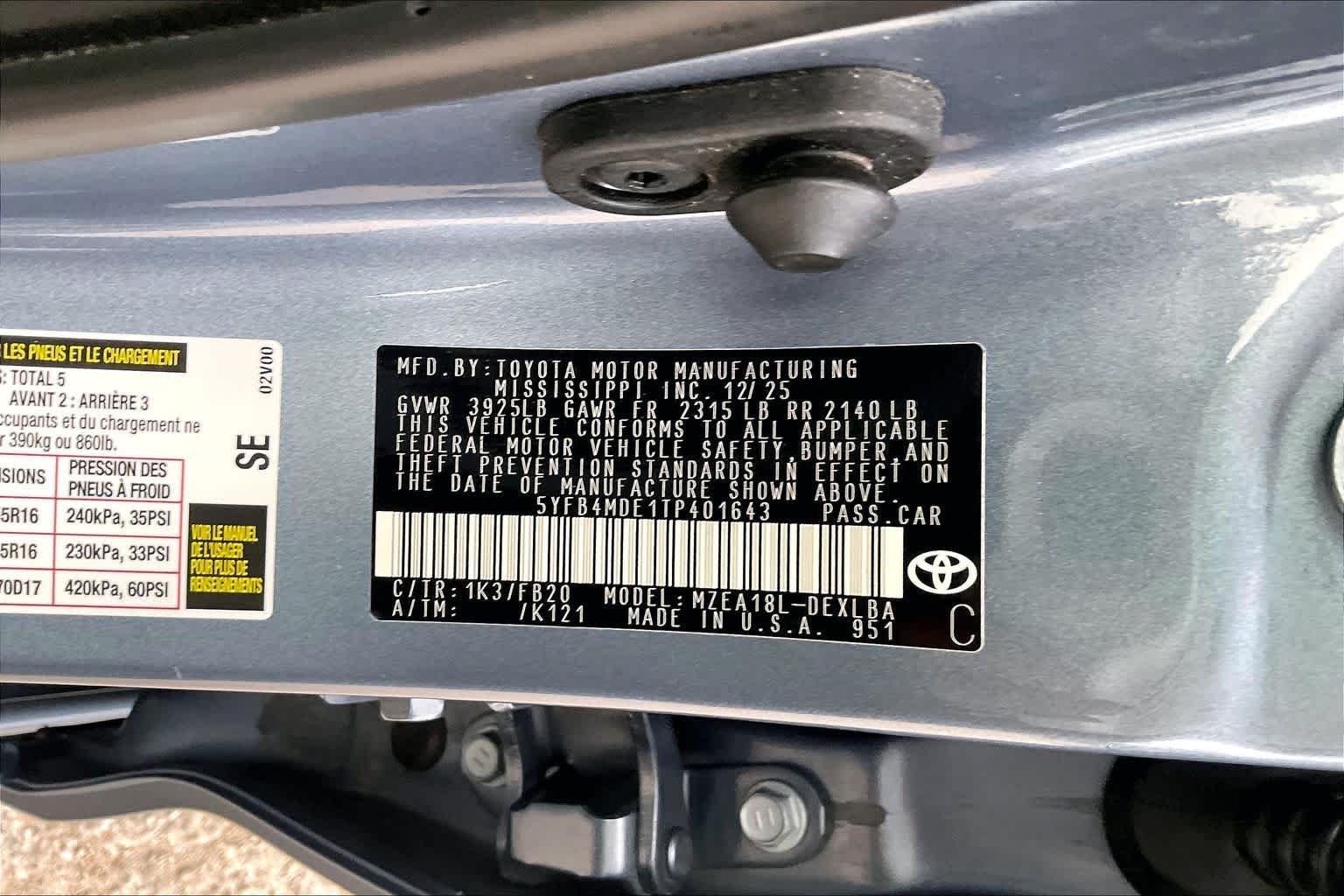Used 2026 Celestite Toyota LE image 34