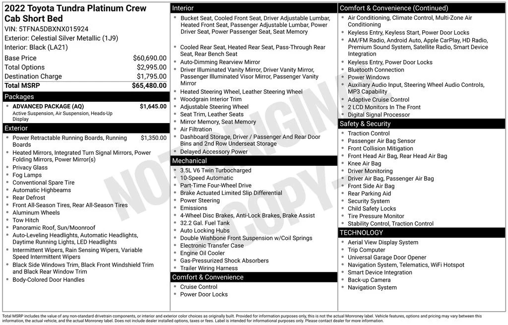Used 2022 Silver Toyota Platinum image 43