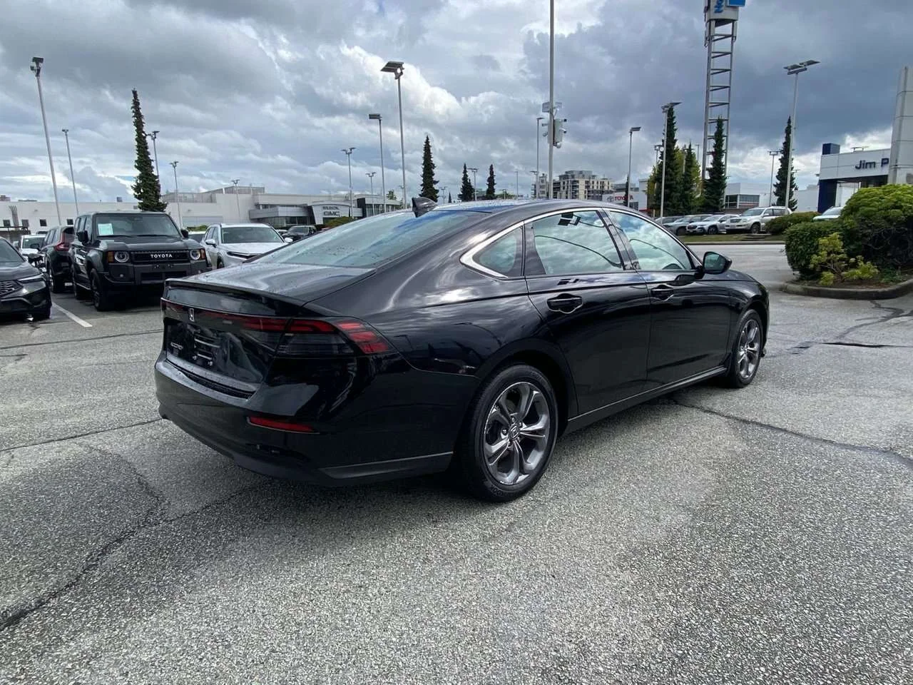 Used 2024 Crystal Black Pearl Honda EX CVT Sedan Certified Pre-Owned   No Accident   O image 6