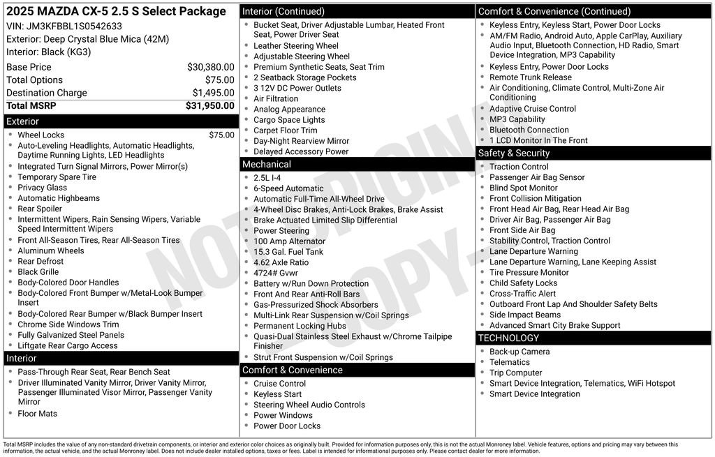Used 2025 Blue Mazda 2.5 S Select Package image 9