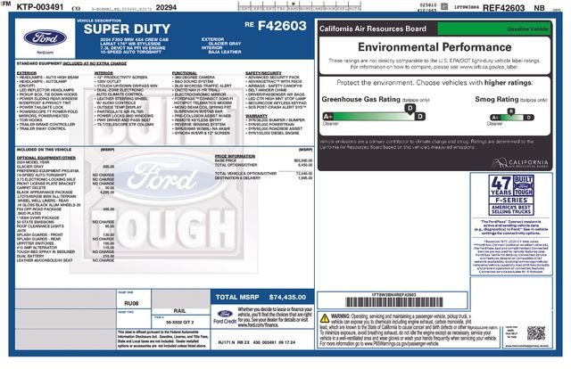 Used 2024 Gray Ford Lariat image 1