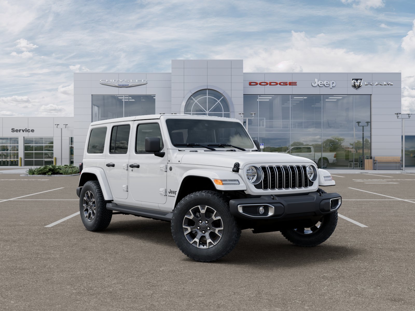 New 2026 Bright White Clear-Coat Exterior Paint Jeep Sahara image 38