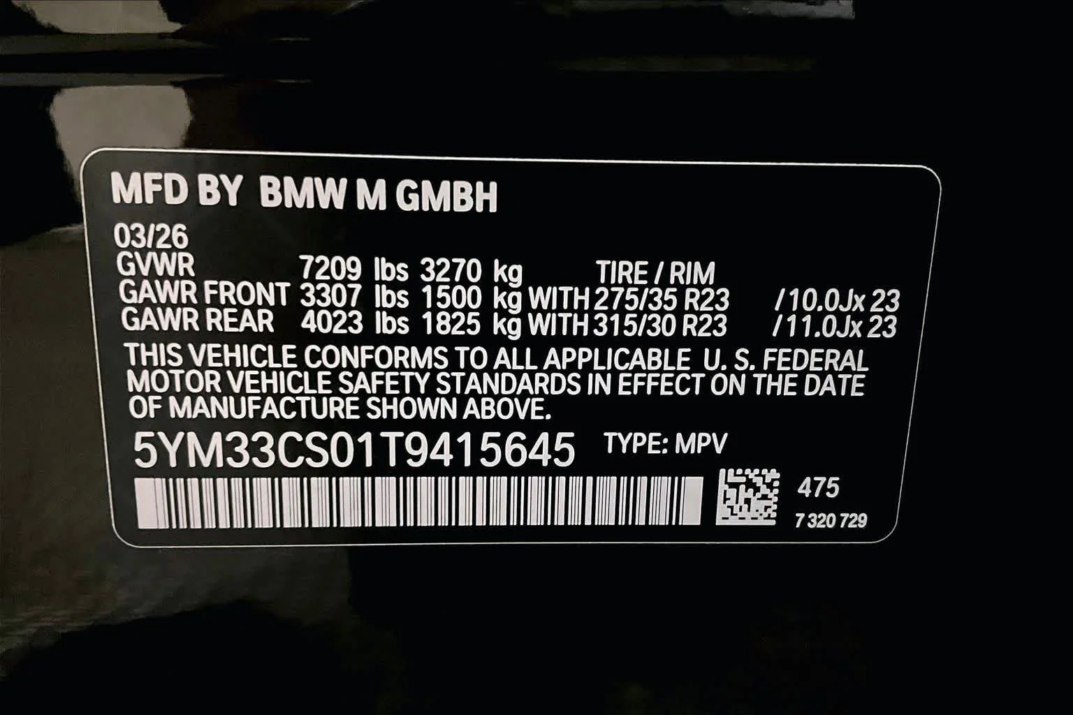 Used 2026 Black Sapphire Metallic BMW Label image 12