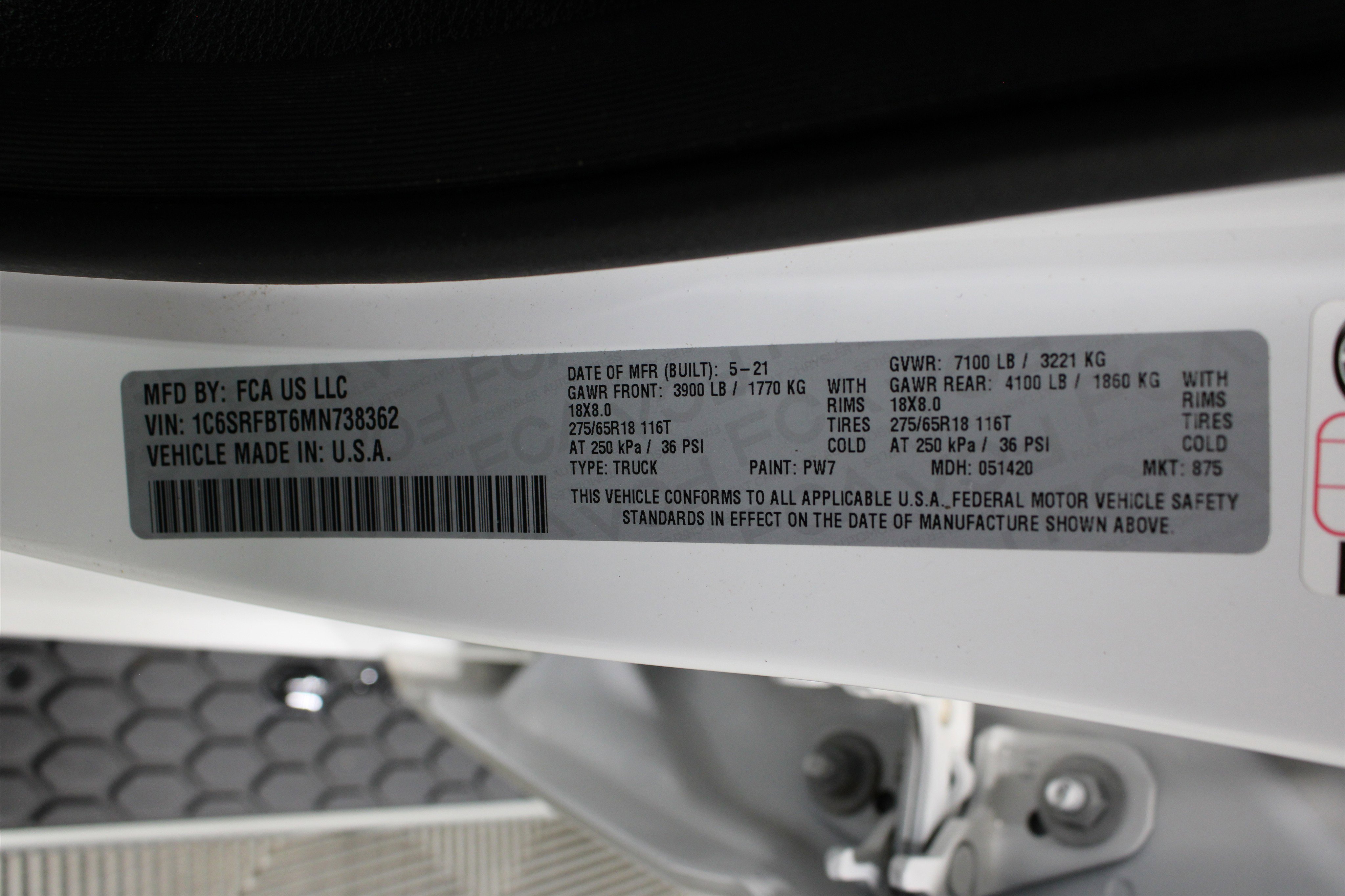 Used 2021 Bright White Clearcoat Ram Big Horn image 37