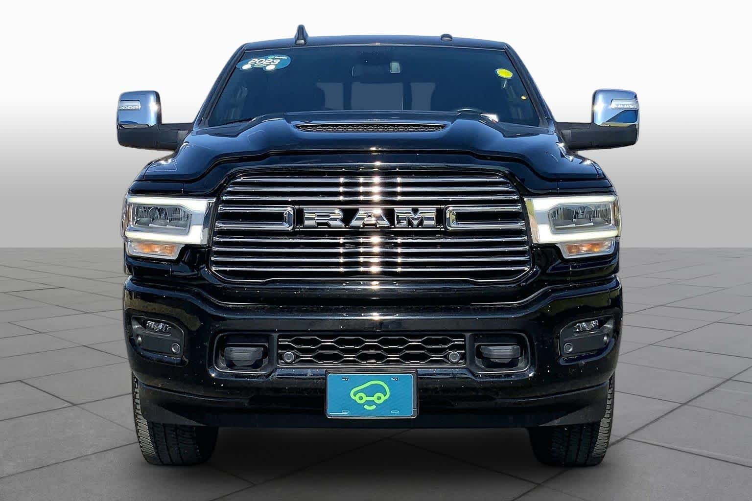 Used 2023 Diamond Black Crystal Pearlcoat Ram Laramie image 3