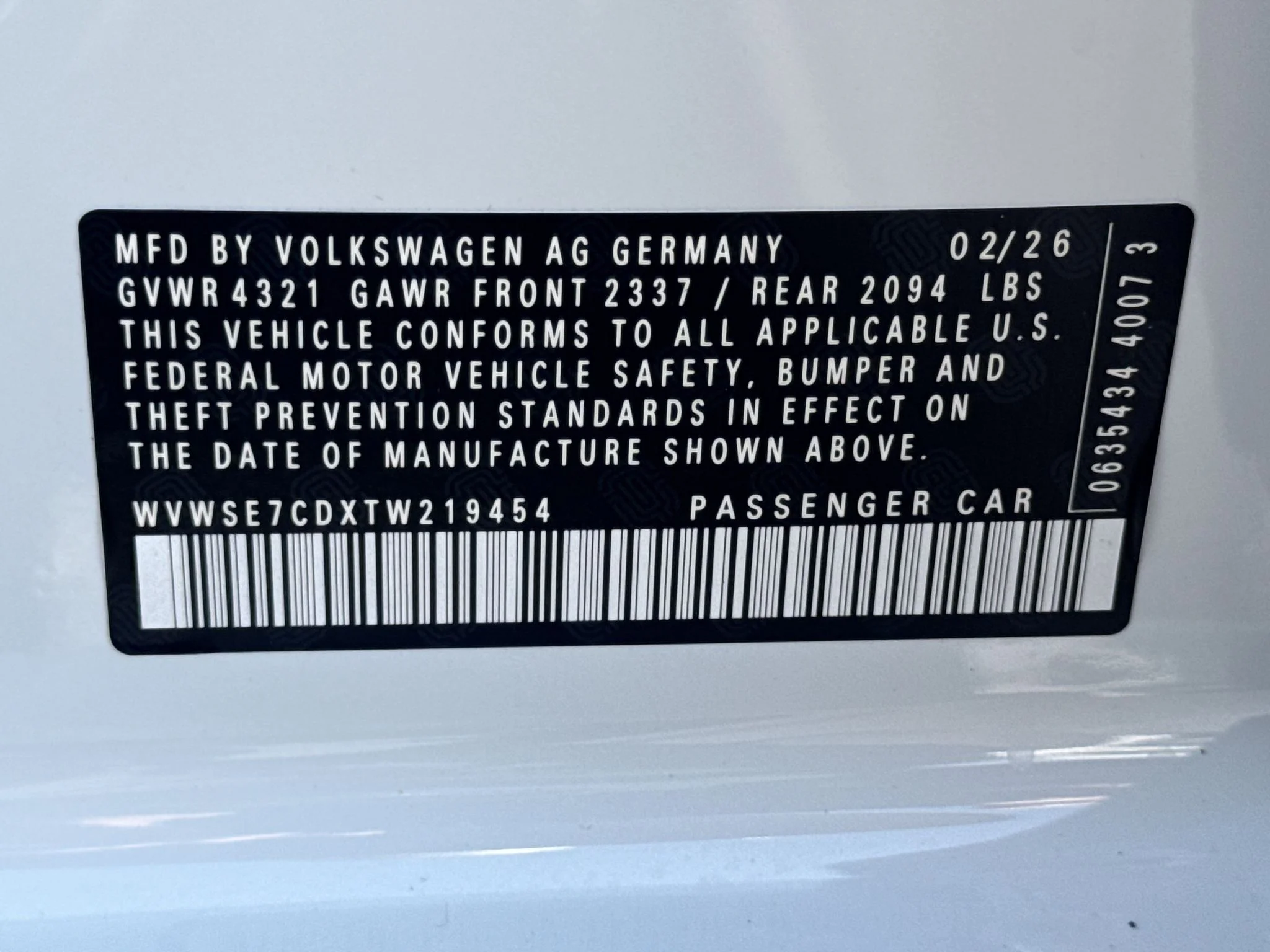 New 2026 Opal White Pearl Volkswagen SE image 34