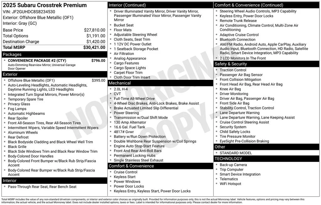 Used 2025 Blue Subaru Premium image 6