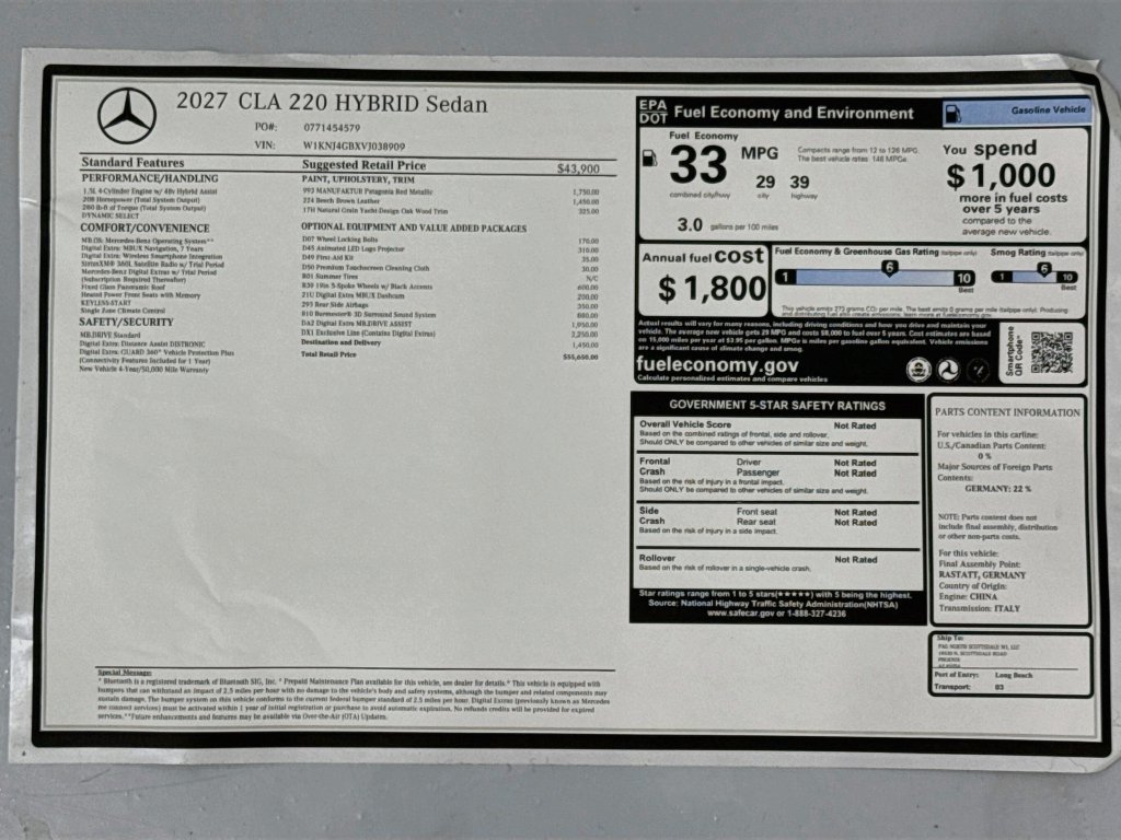 New 2027 MANUFAKTUR Patagonia Red Mercedes-Benz CLA 220 image 9