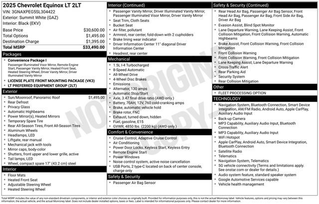 Certified Used 2025 White Chevrolet LT image 25