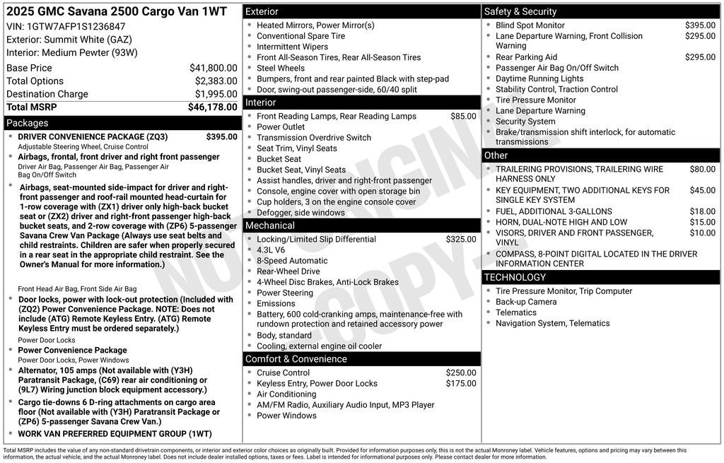 2025 GMC Savana Cargo Work Van - Photo 15