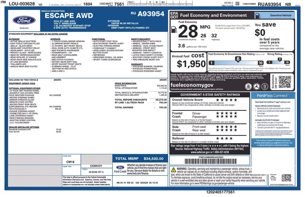 Used 2024 Blue Ford ST-Line image 2