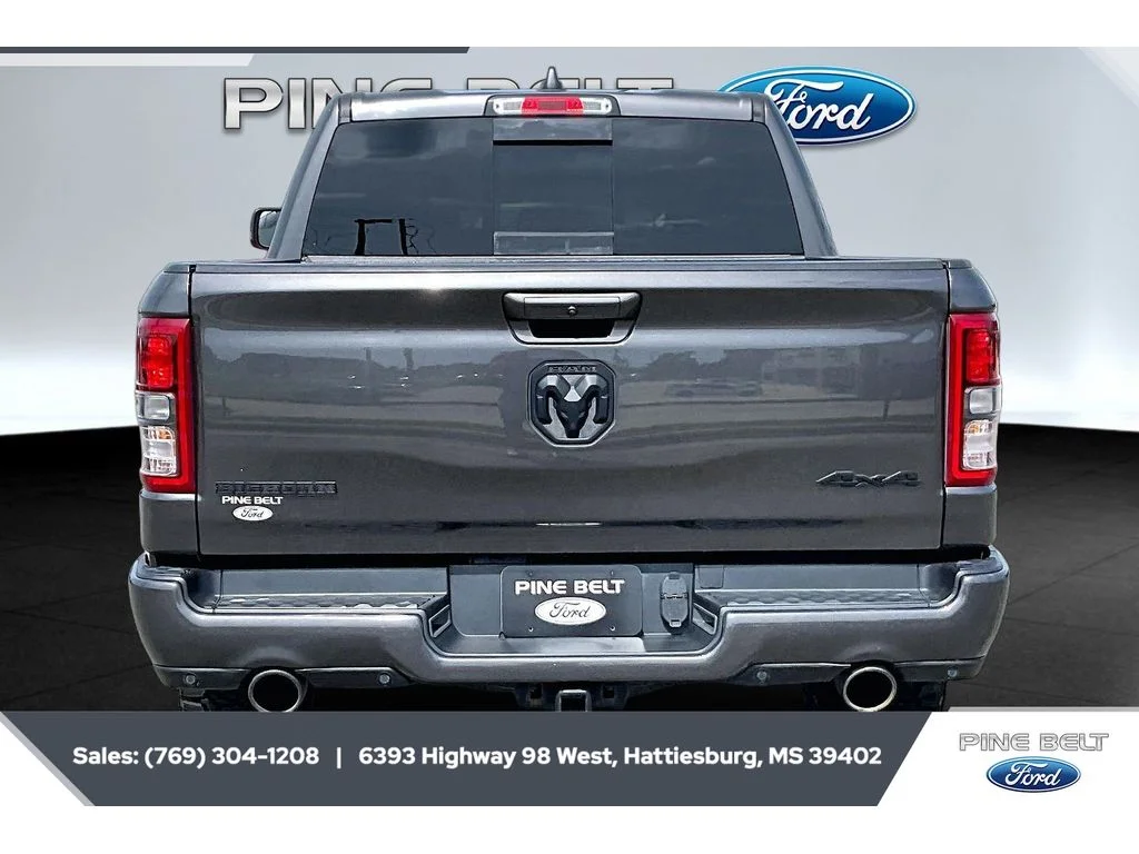 Used 2021 Granite Crystal Clearcoat Metallic Ram Big Horn image 4