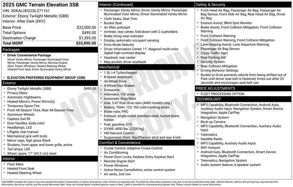 Used 2025 Ebony Twilight Metallic GMC Elevation image 32