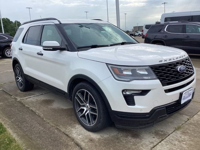 Used 2019 White Platinum Clearcoat Metallic Ford Sport image 10