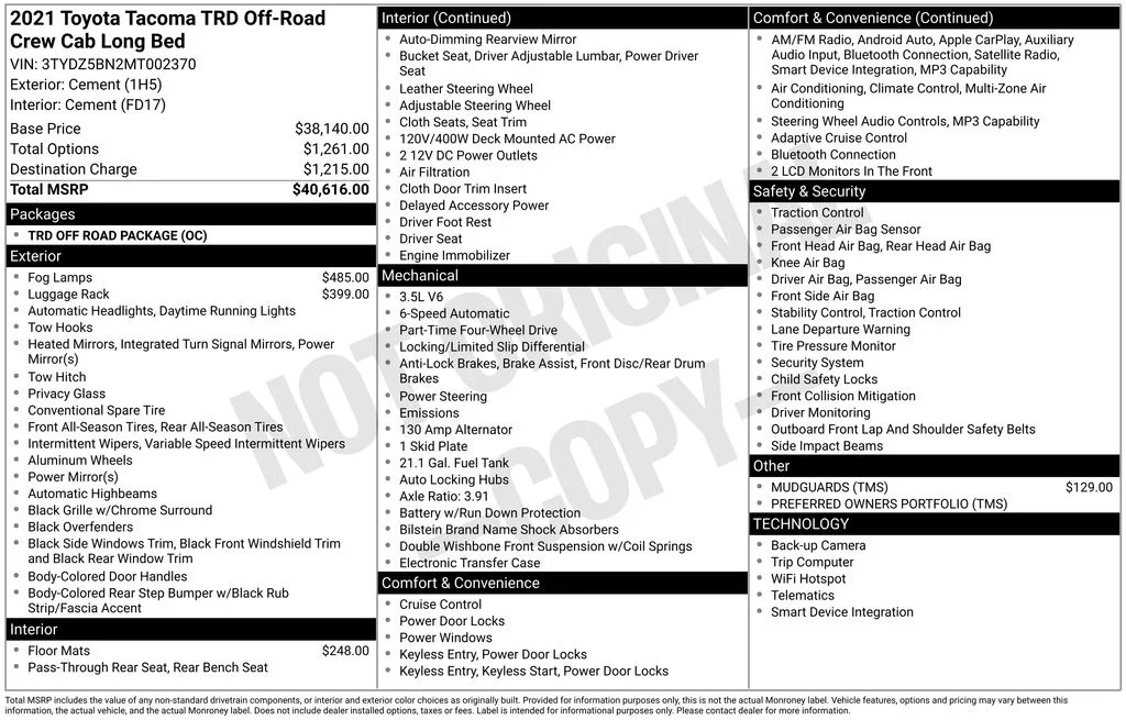 Used 2021  Toyota TRD Off-Road image 6