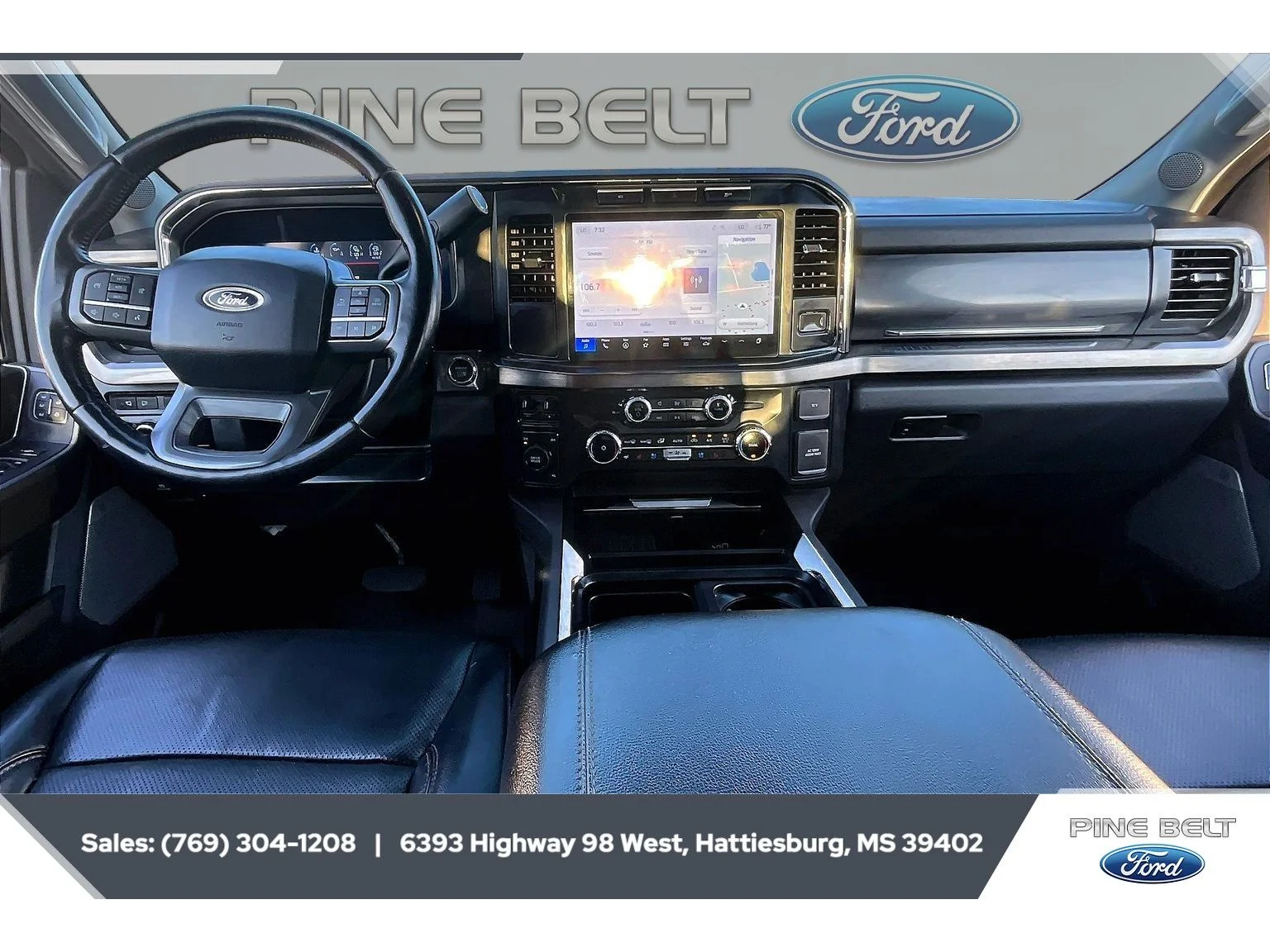 Used 2024 Star White Metallic Tri-Coat Ford LARIAT image 14