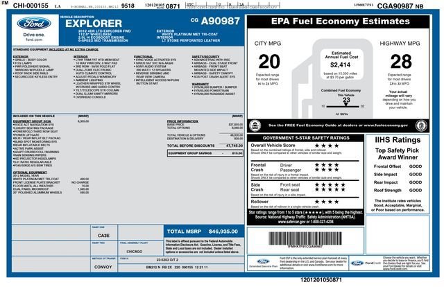 Used 2012 White Ford Limited image 28