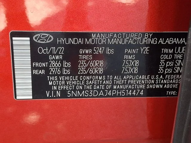 Used 2023 Red Hyundai SEL image 30