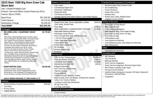 Used 2025 Black Ram Big Horn/Lone Star image 9