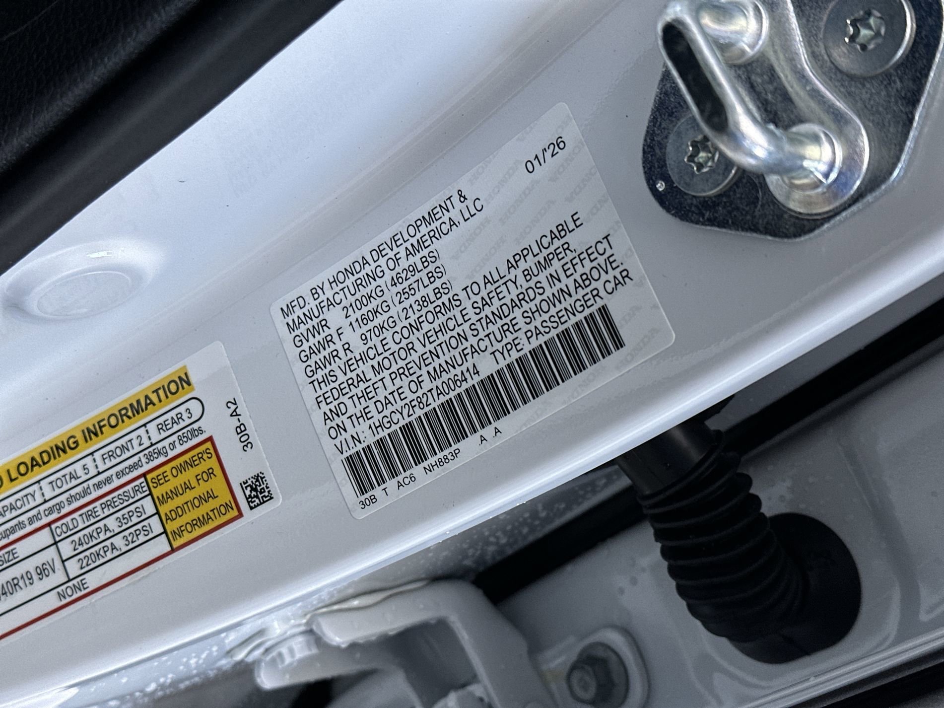 New 2026 Platinum White Pearl Honda Touring image 12
