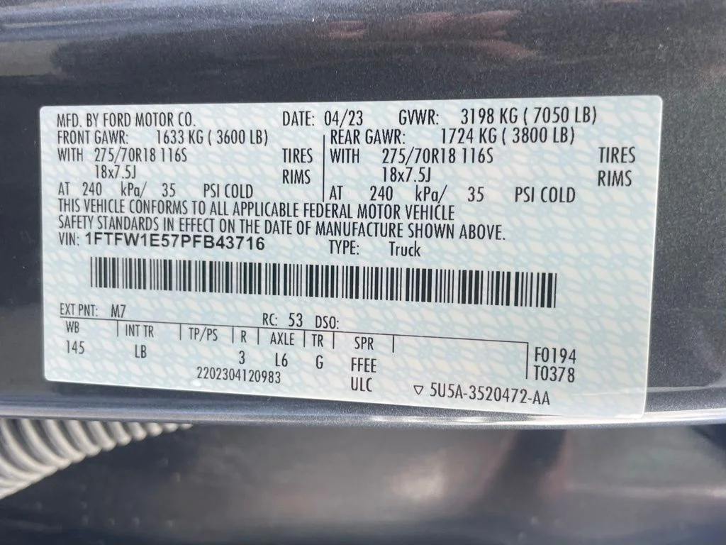 Used 2023 Gray Metallic Ford Tremor image 44