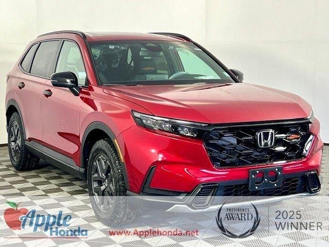 New 2026 Radiant Red Metallic Honda AWD TrailSport Hybrid image 1
