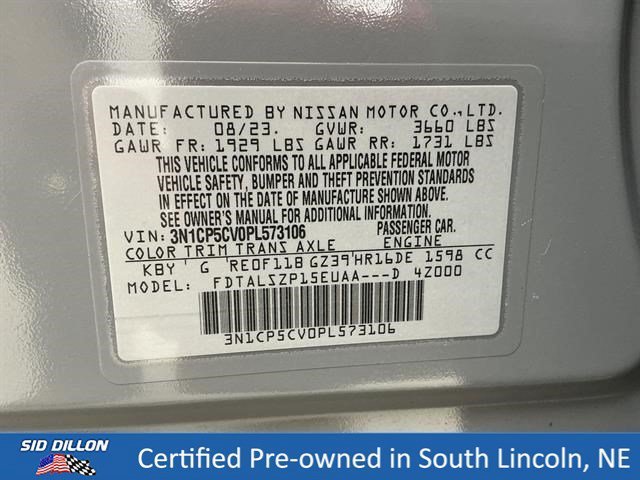 Certified Used 2023 Boulder Gray Pearl Nissan SV image 15