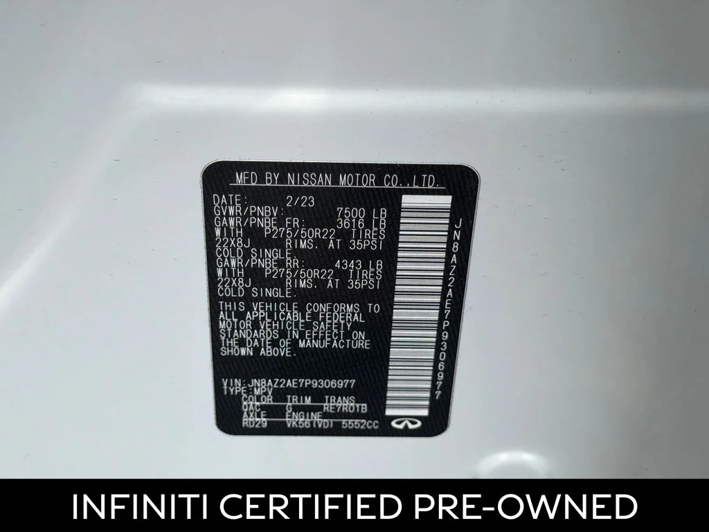 Certified Used 2023 Moonstone White INFINITI Premium Select image 42
