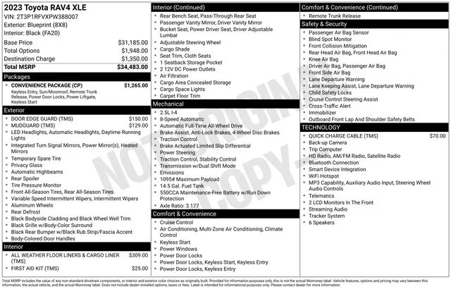 Used 2023 Blue Toyota XLE image 7