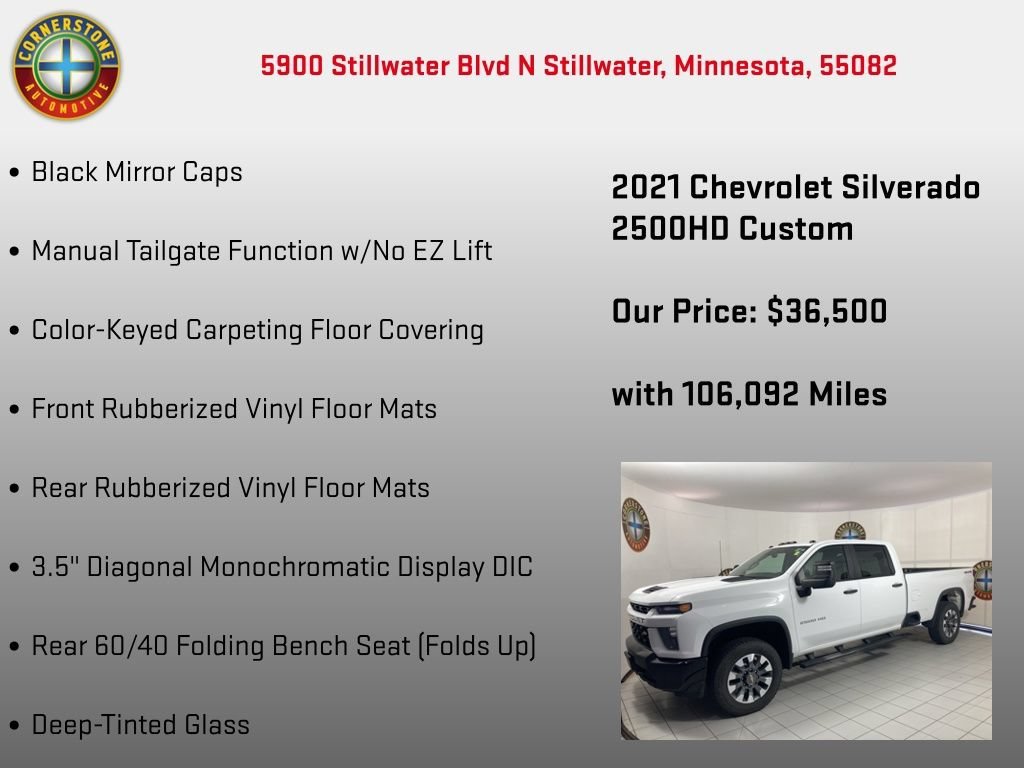 Used 2021 SUMMIT WHITE Chevrolet Custom image 30