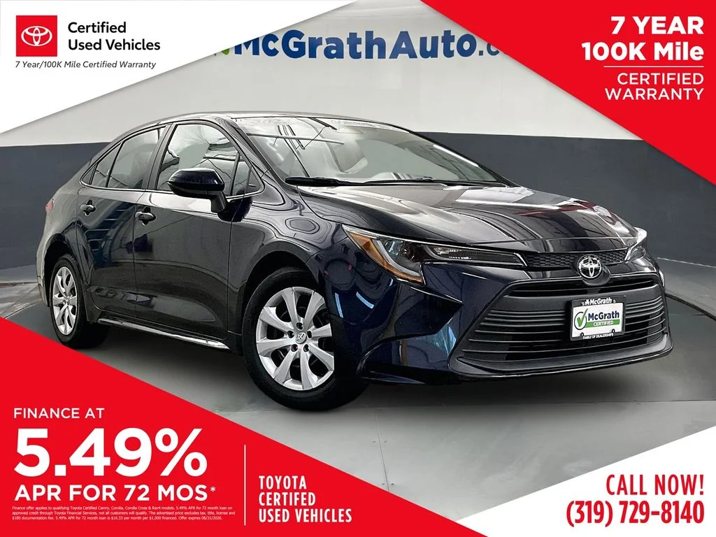 Certified Used 2023 Blue Toyota LE image 1
