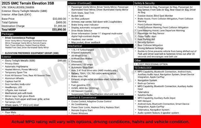 Used 2025 Black GMC Elevation image 26