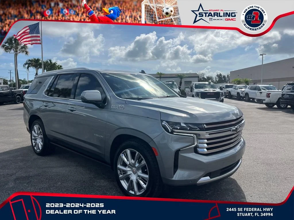 Used 2024 Sterling Gray Metallic Chevrolet High Country image 3