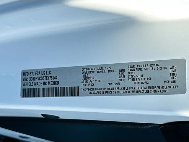 New 2026 Bright White Clear-Coat Exterior Paint RAM High Roof image 19