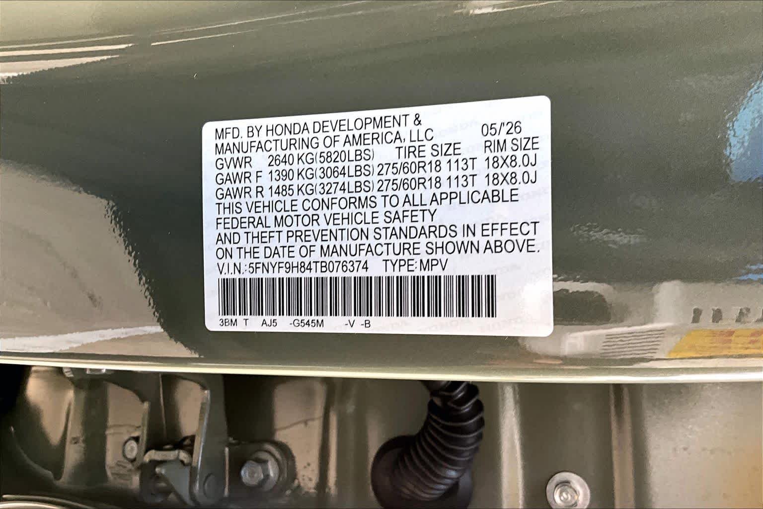 New 2026 Ash Green Metallic Honda TrailSport Elite Blackout image 18