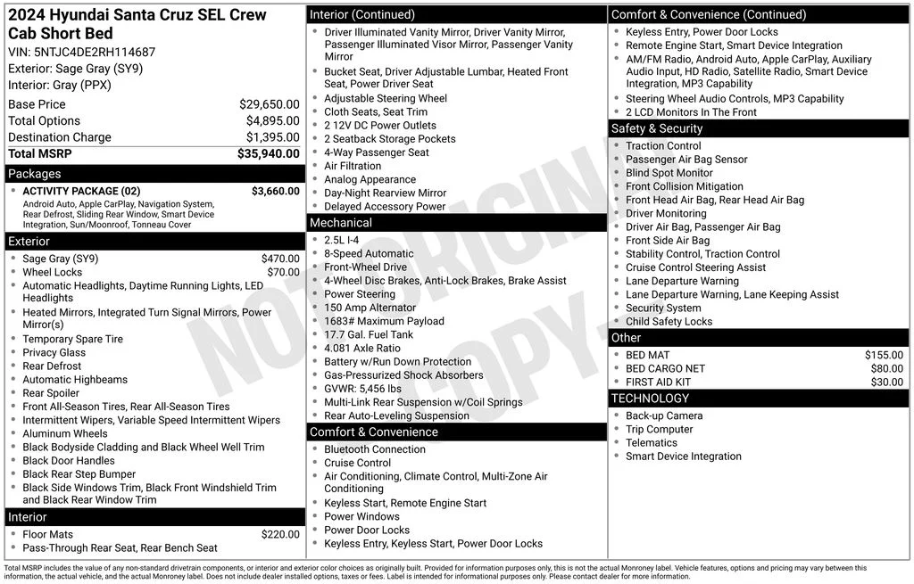 Used 2024 Green Hyundai SEL image 3