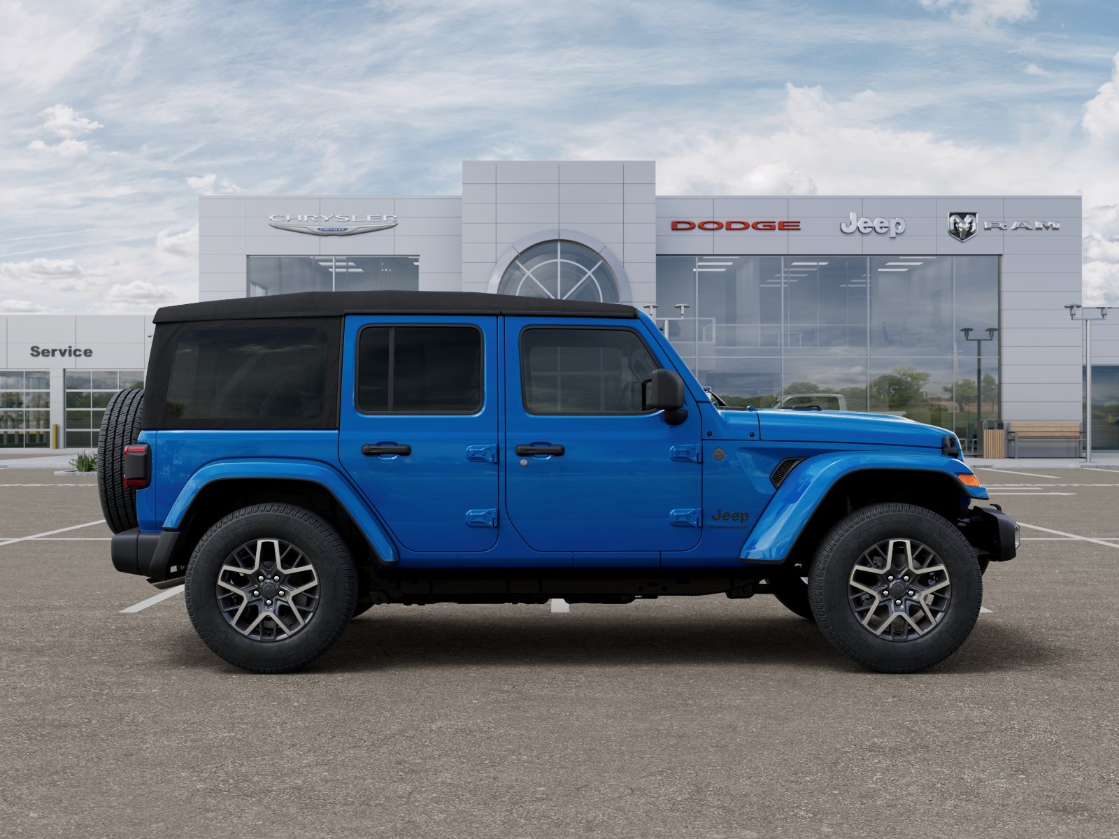 New 2025 Hydro Blue Pearl-Coat Exterior Paint Jeep Sahara image 41