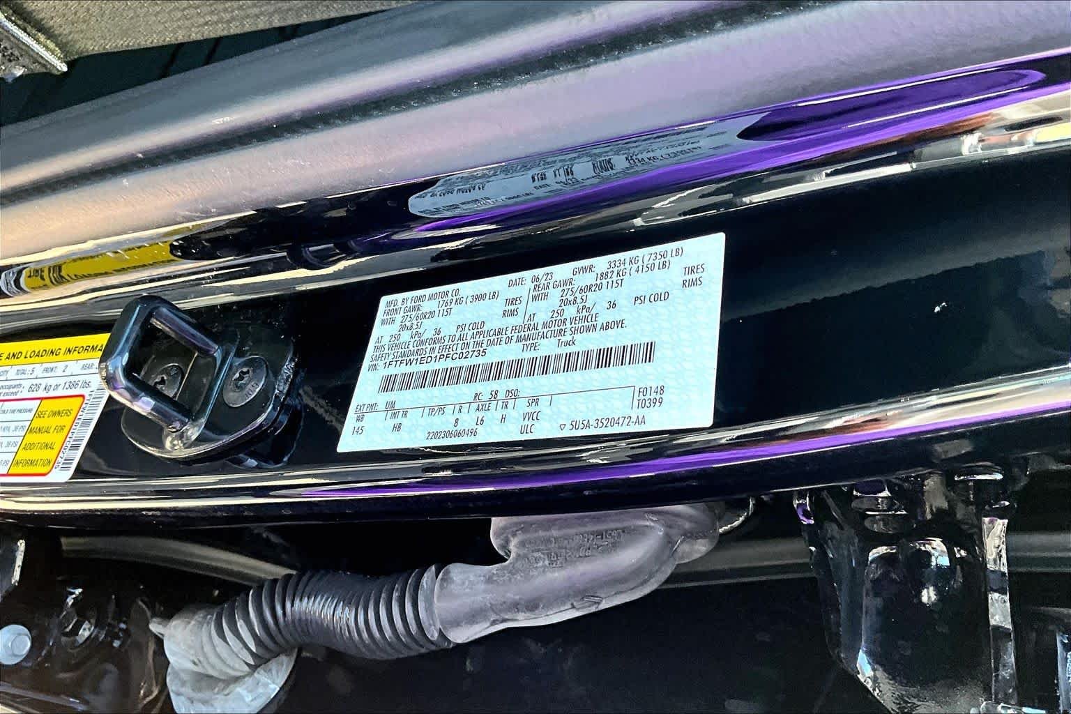 Used 2023 Agate Black Metallic Ford LARIAT image 34