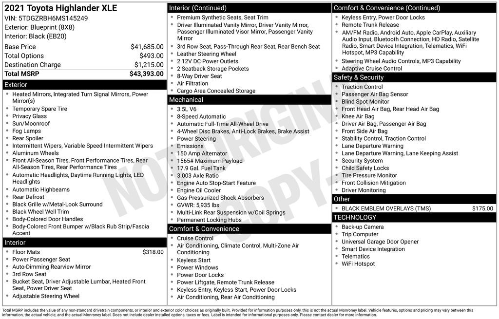 Used 2021  Toyota XLE image 6