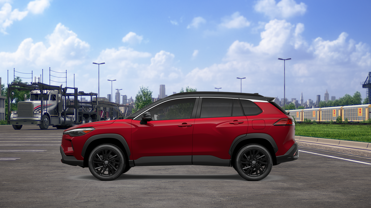 New 2026 Soul Red Crystal  with Jet Black roof Toyota Hybrid XSE image 4